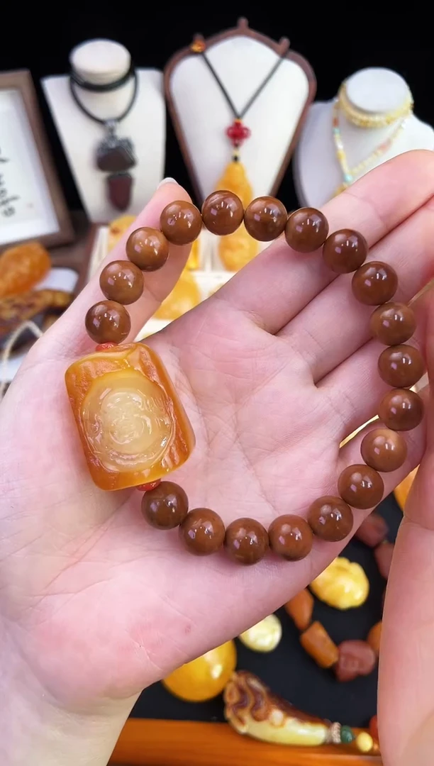 琥珀未镶嵌珠宝奇石柒月