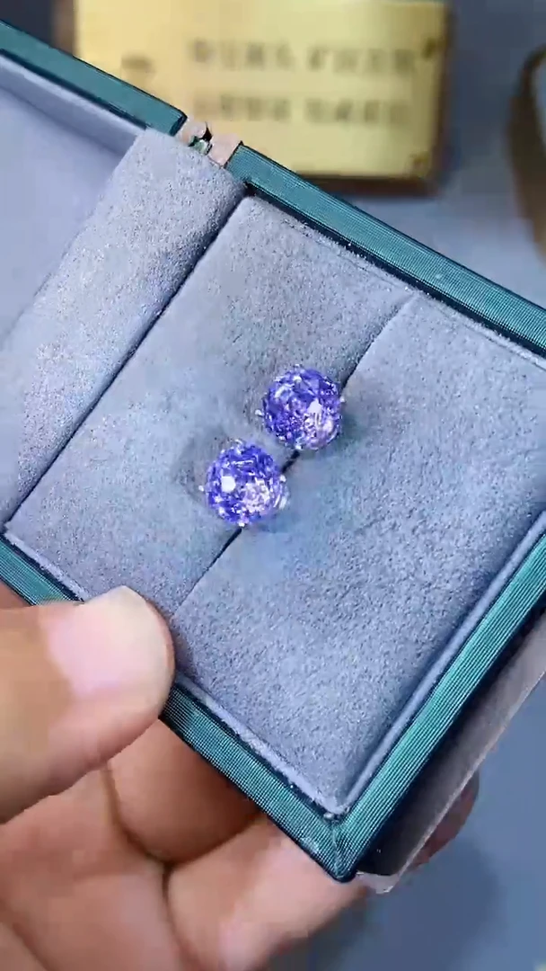 【闪购商品】紫晶耳饰银S925镶嵌34444