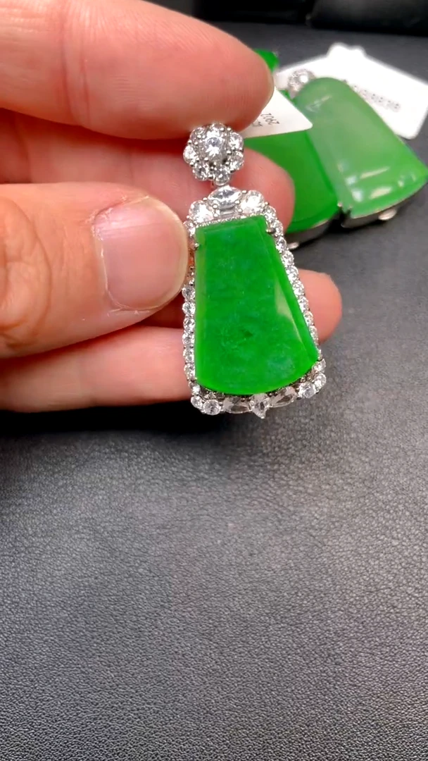 吊坠(不含链)银S925镶嵌翡翠1