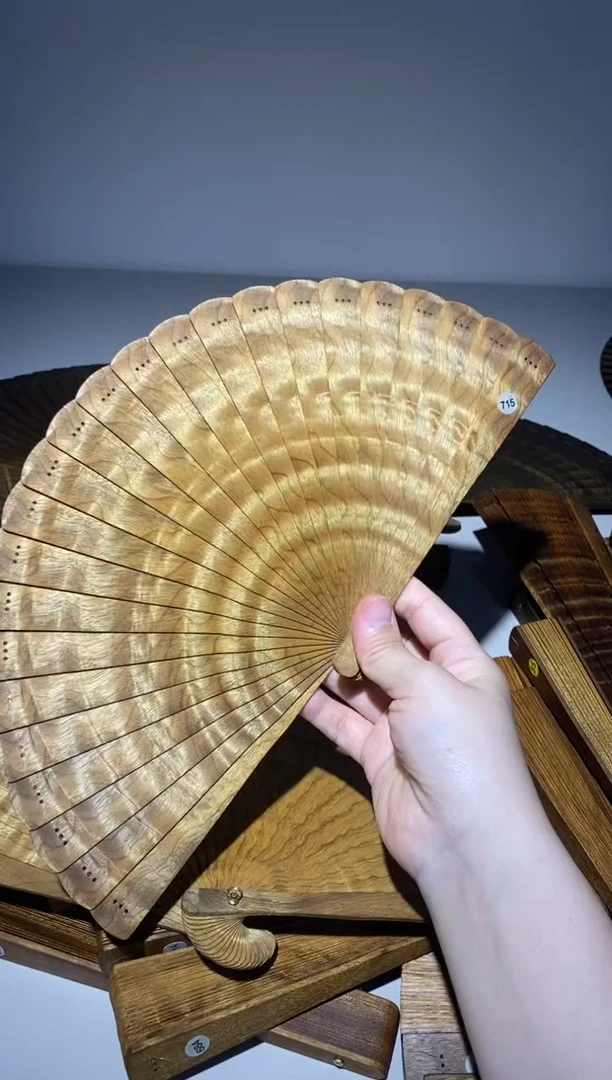 金丝楠18cm金丝楠木小叶桢楠扇715