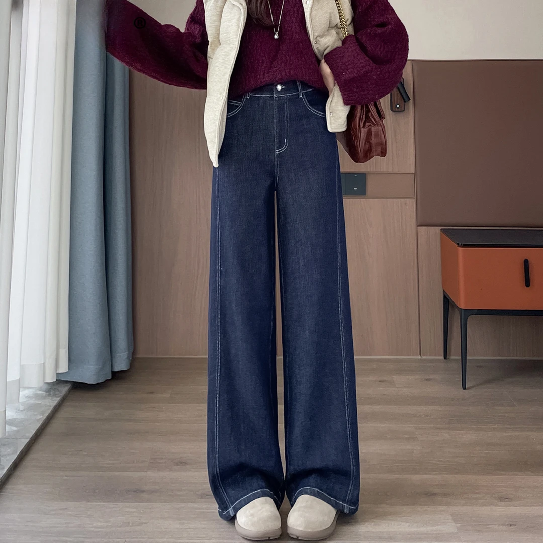 牛仔加厚羽绒裤女冬季外穿2025新款东北零下40度保暖加绒极寒棉裤