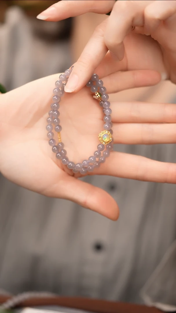 【闪购商品】和田玉手链银S925镶嵌±6mm和田玉手链