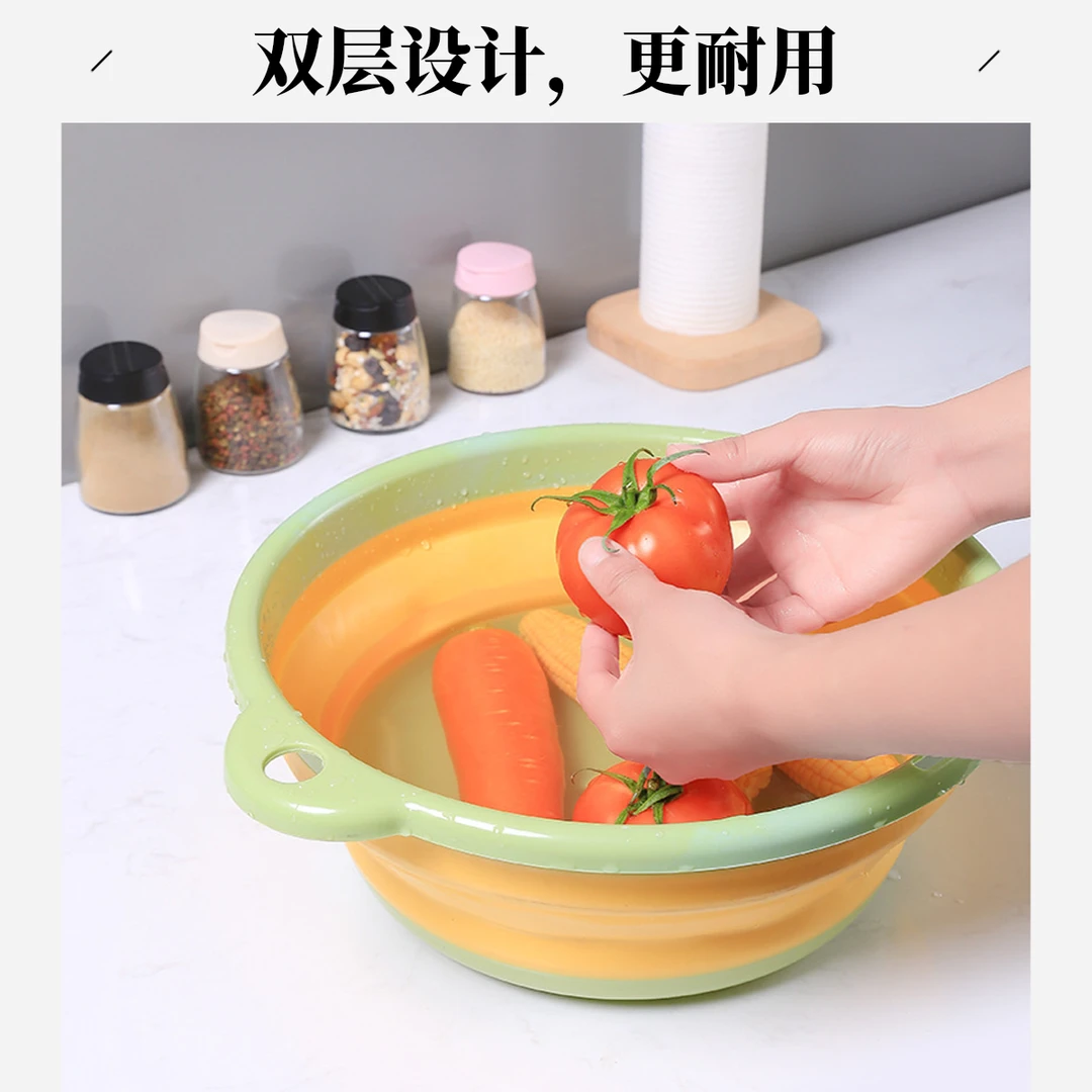 便携式加厚旅游折叠脸盆宝宝婴儿洗屁股宿舍学生洗脚盆洗衣洗菜盆