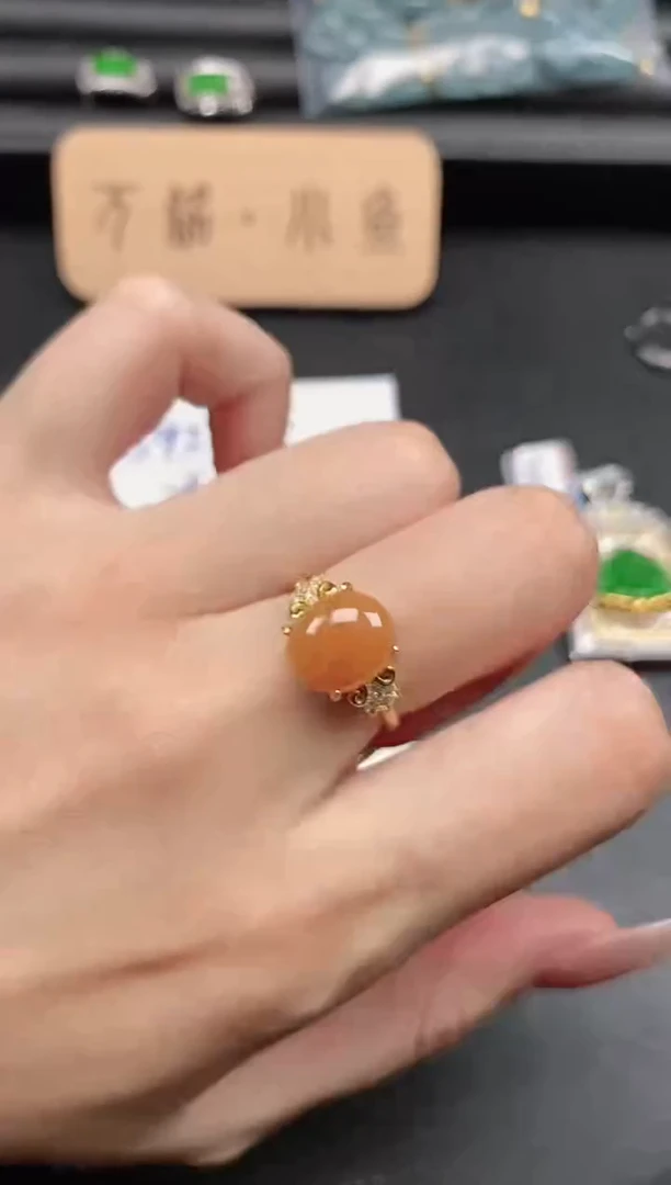 银S925镶嵌戒指翡翠51511