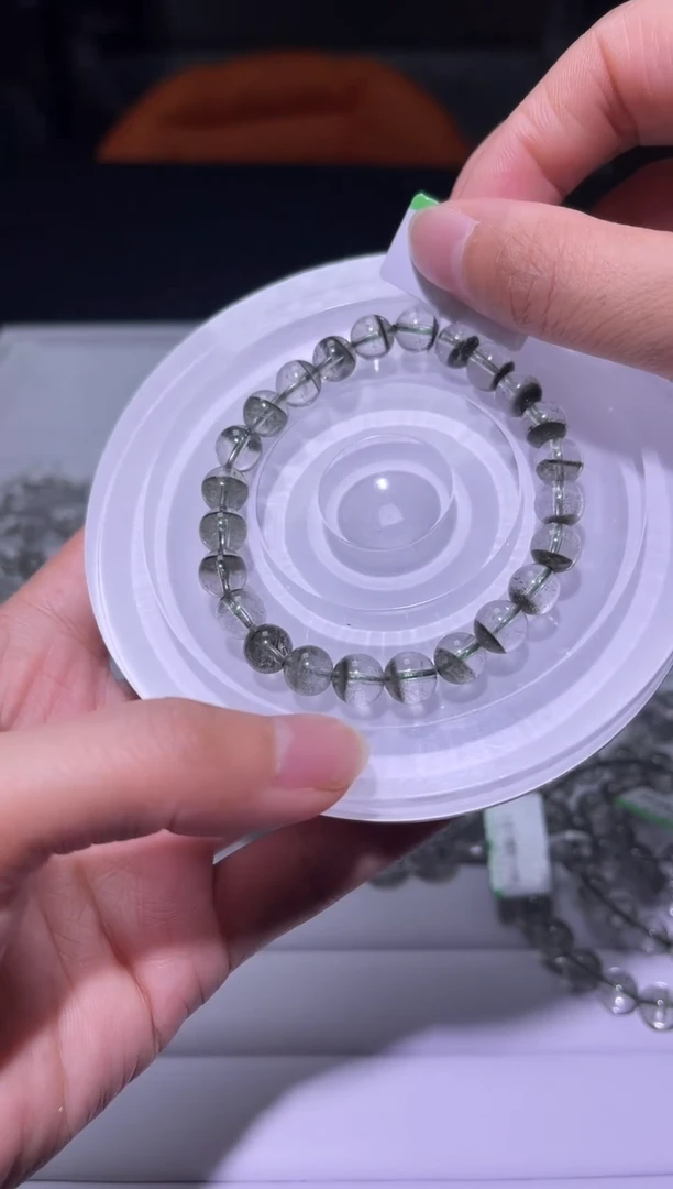 未镶嵌手链水晶J063-7mm绿幽灵满天星单圈-多样性发其一