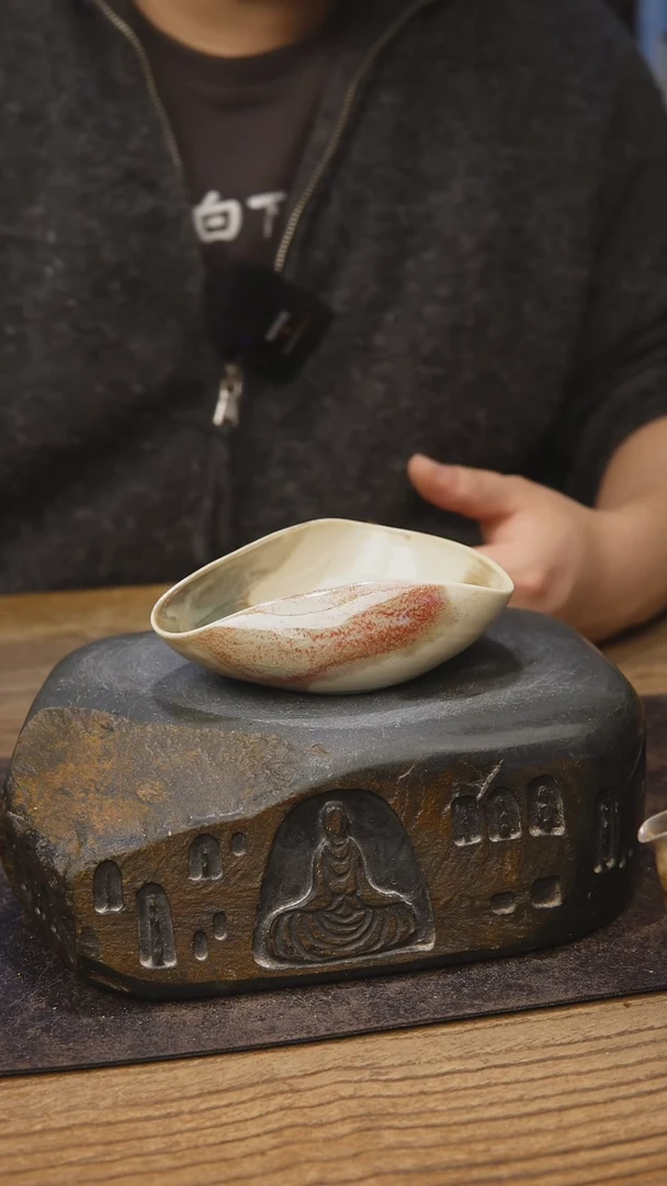 甘石陶艺开播福利水墨茶则手同