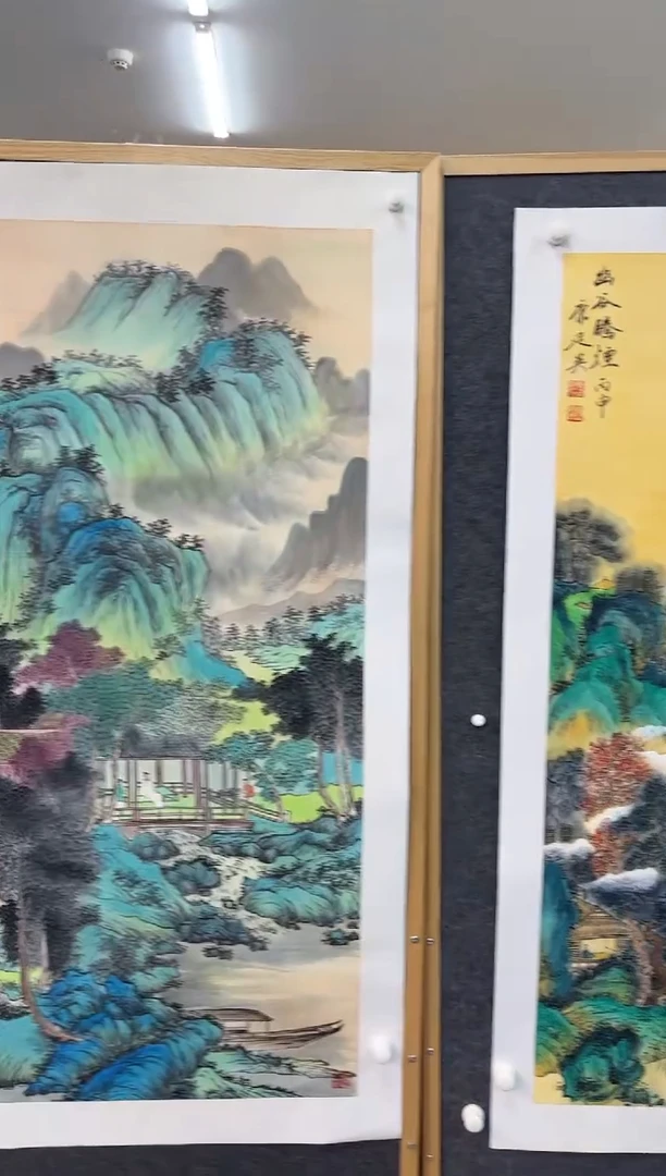 【闪购商品】绘画康廷英-四尺-溪山-1-1