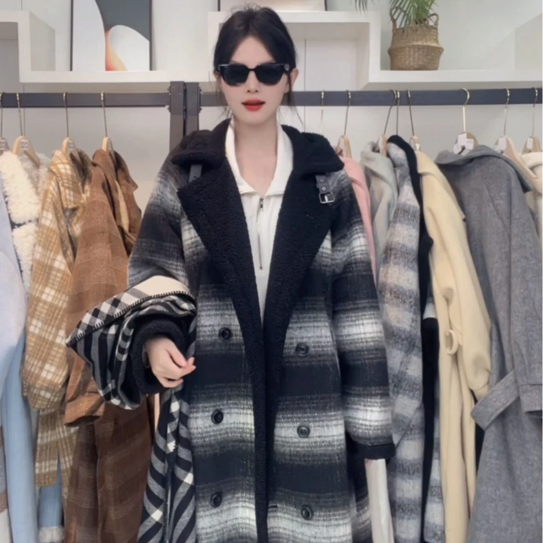 【套装C101-C160拍这里】2025冬季大码女装显瘦宽松韩版时尚大衣