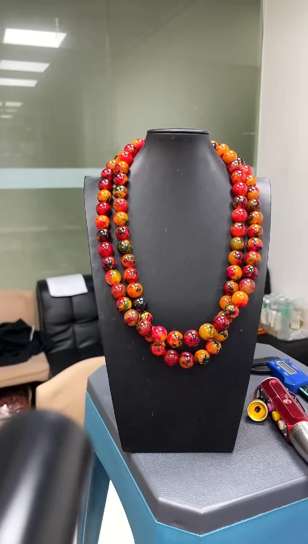 未镶嵌项链玛瑙/玉髓藏红花项链卡14mm 多样性发一