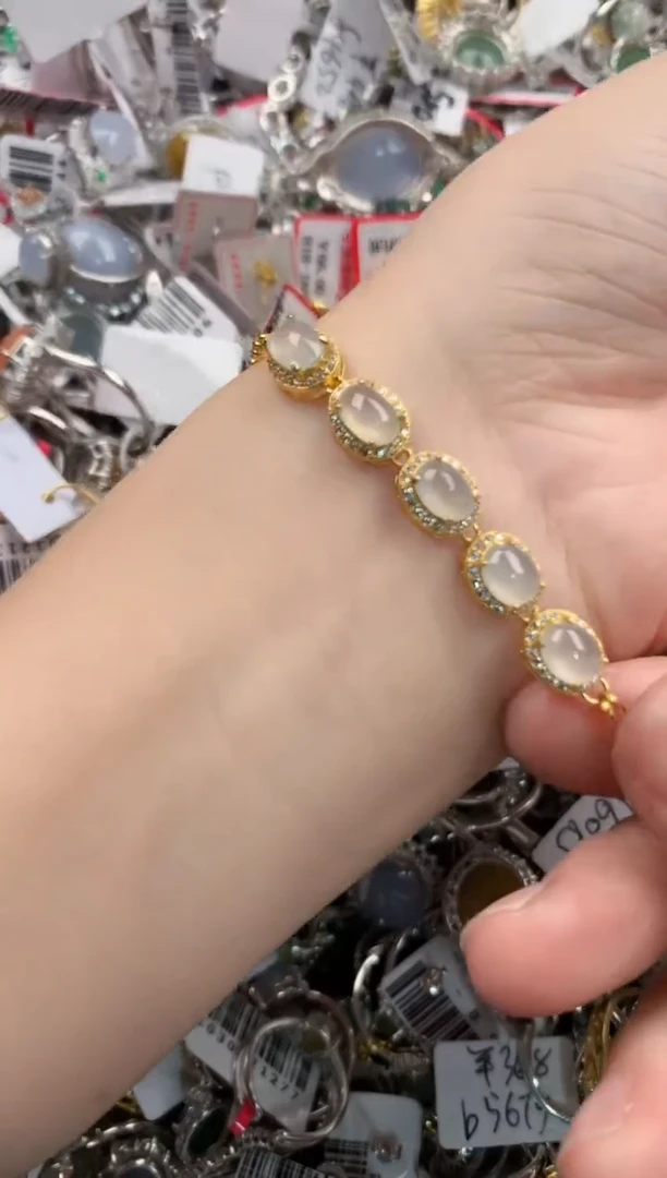 银S925镶嵌戒指翡翠10-10-10    4