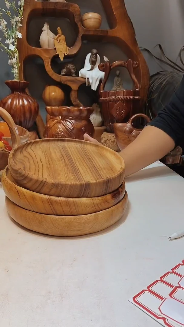 香樟木A4椭圆干泡/尺寸28*24*4