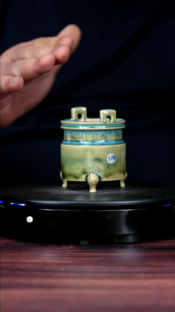 其他钧瓷578#盼龙窑一级品原矿钧瓷马蹄圆炉