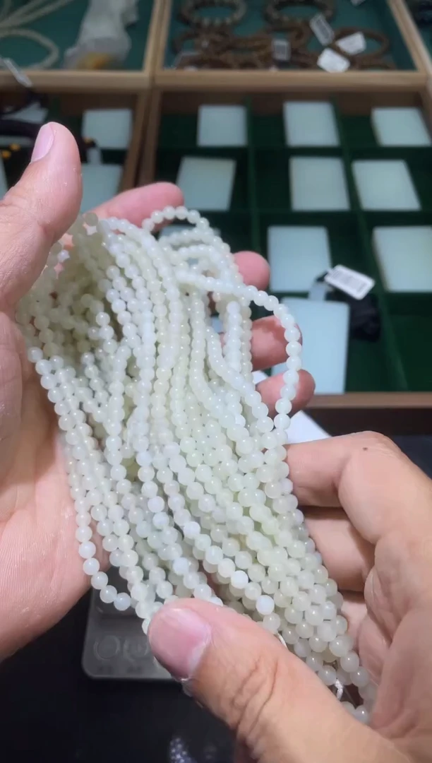 未镶嵌手链和田玉珠链卡5