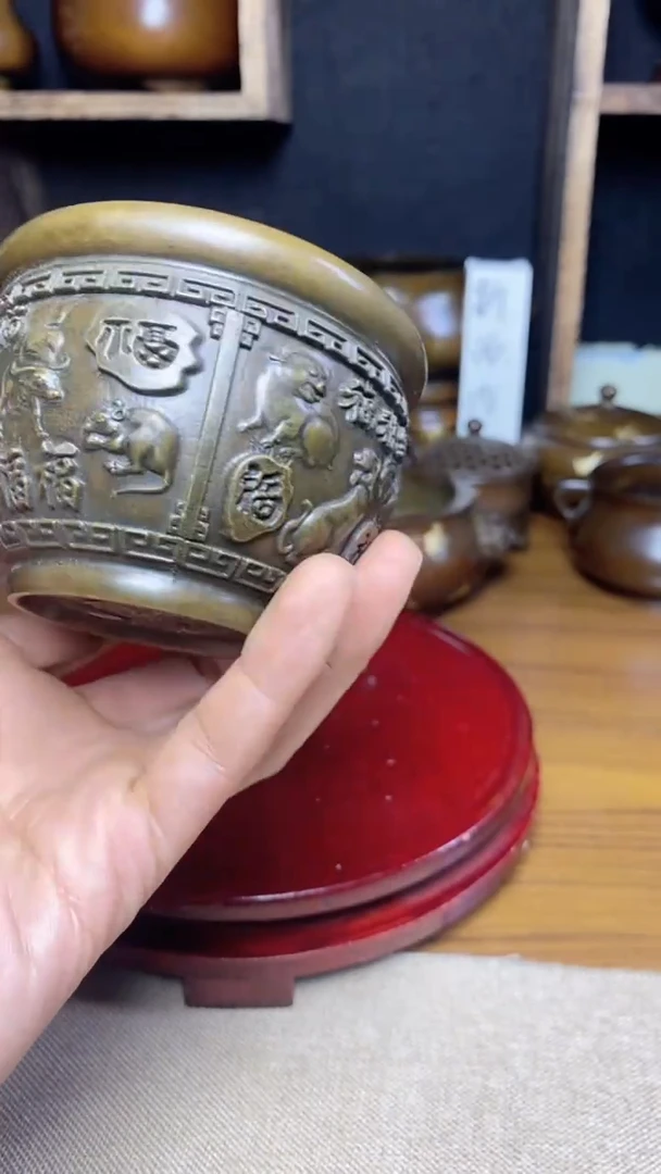 【闪购商品】苏工 普工精品铜 摆件熏香炉/摆件