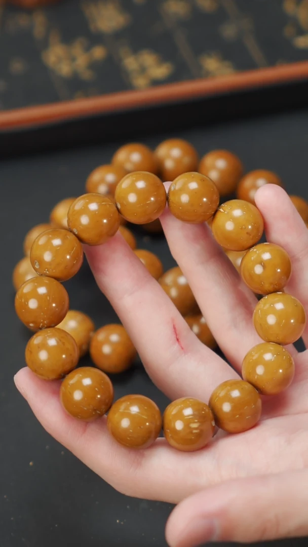 紫金鼠手串纯色光珠16+