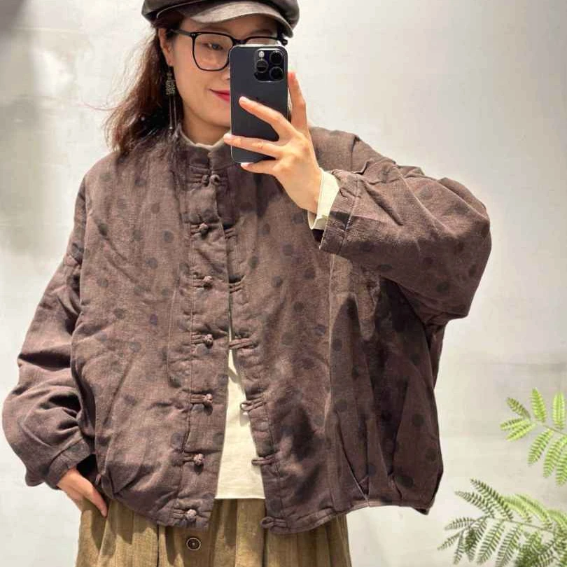 【大梅子推荐】设计款亚麻棉服YRYC5827