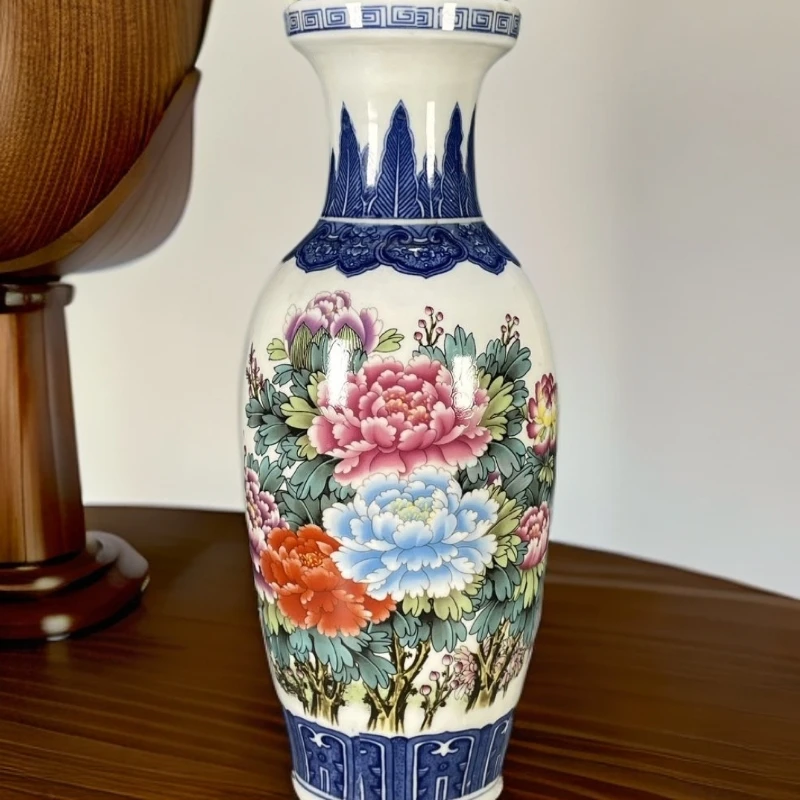 花开富贵图案大口径家居装饰摆件工艺品玄关