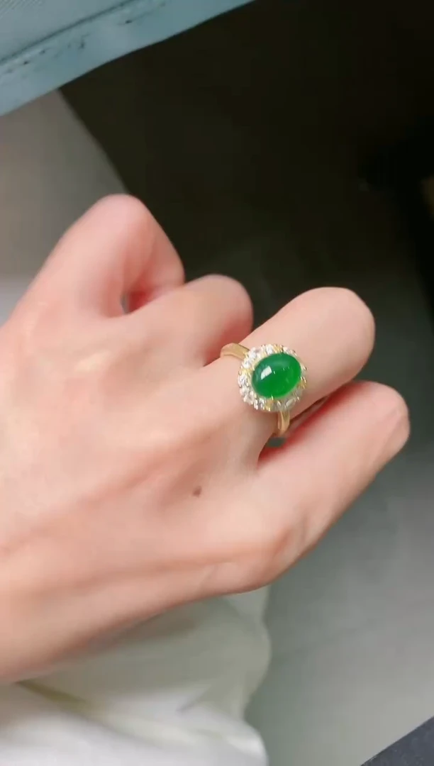 【闪购商品】翡翠戒指银S925镶嵌1111111