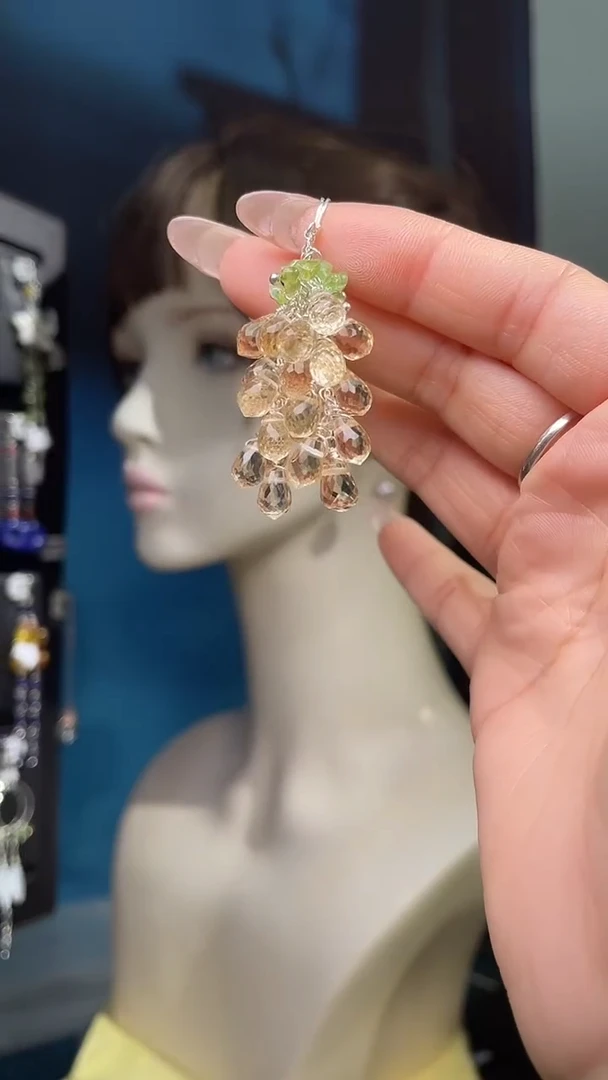 银S925镶嵌耳饰紫晶 傅诗淇的小媳妇儿
