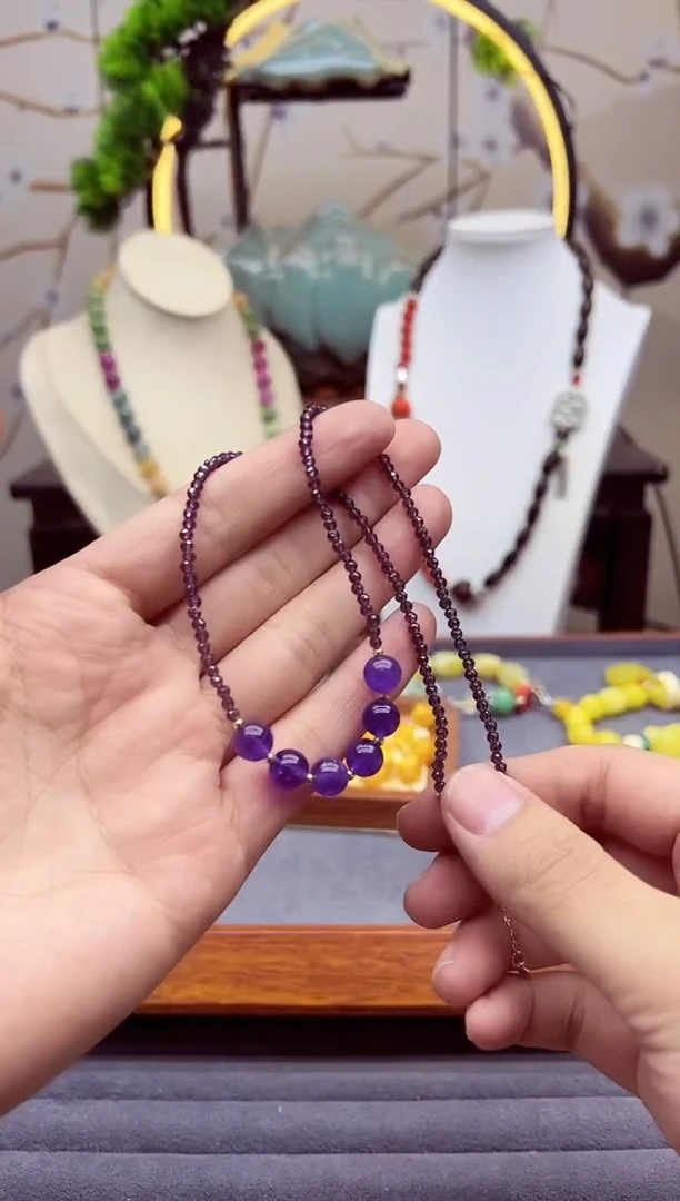 【闪购商品】紫晶颈饰14K金镶嵌Z10`````