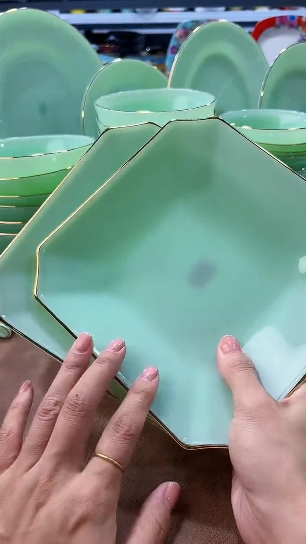 玉瓷 方盘2个 景德镇陶瓷