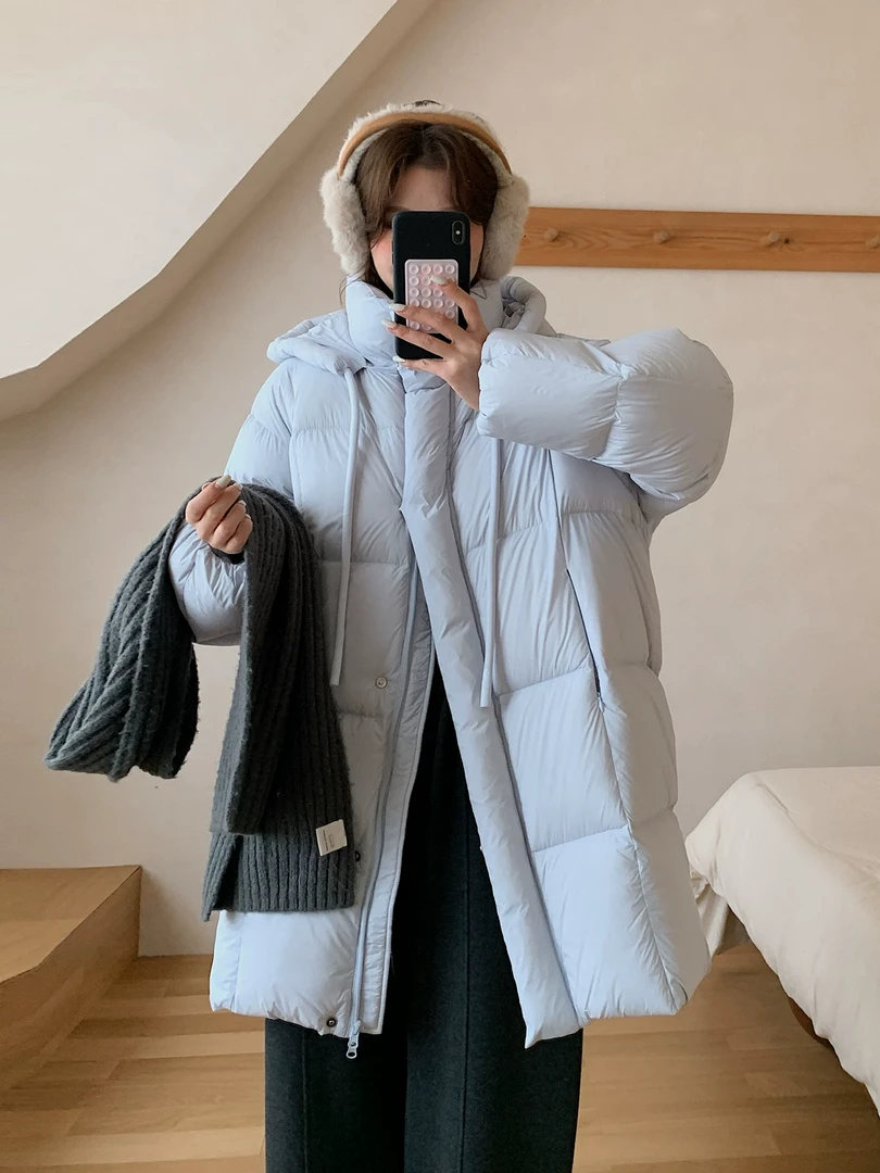 H6768【韩系松弛】连帽羽绒｜蓬松慵懒 显贵松弛 日常出街氛围王炸款