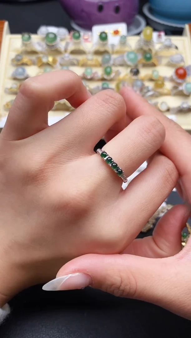 【闪购商品】翡翠戒指银S925镶嵌2222222222+9