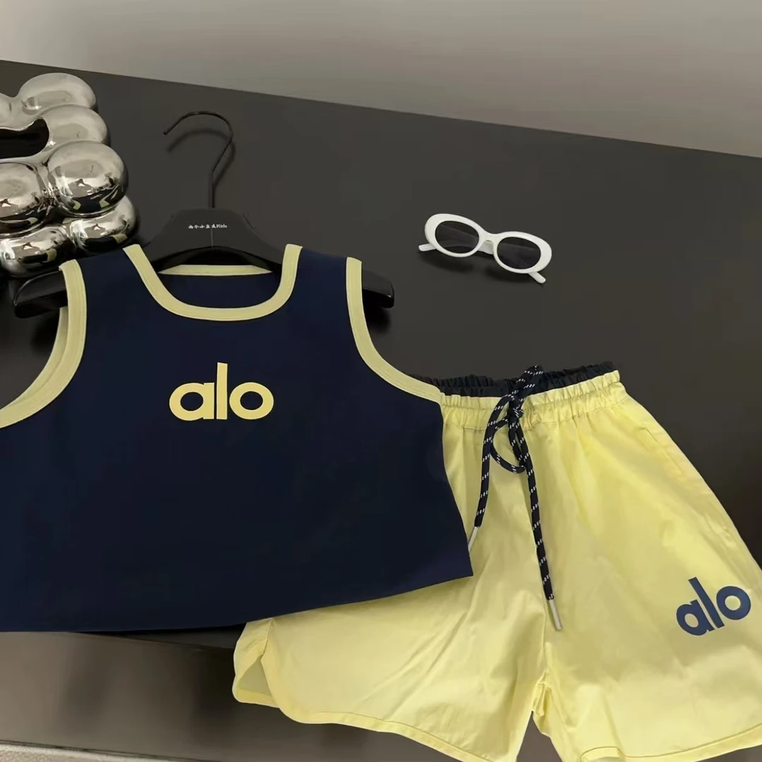 韩系背心套装2025新款男女宝宝宽松上衣短裤潮