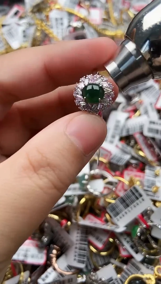 【闪购商品】翡翠戒指银S925镶嵌2222222-1