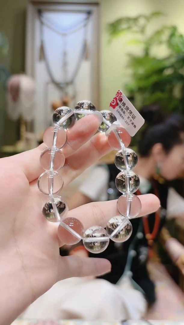【闪购商品】水晶手串未镶嵌圆珠白水晶手串14.1