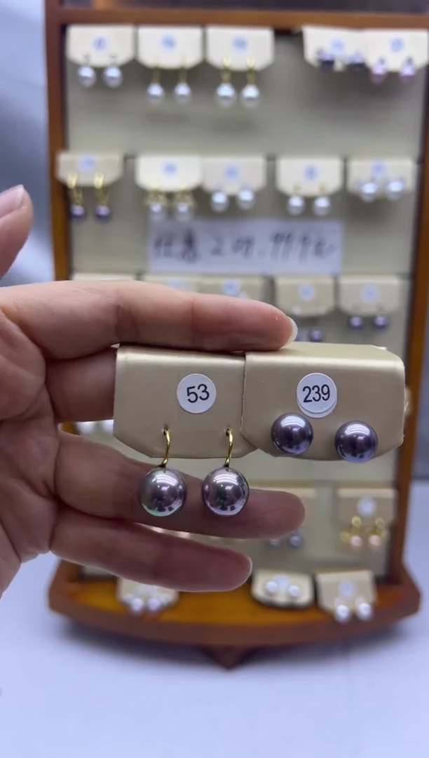 未镶嵌耳饰淡水珍珠239+53