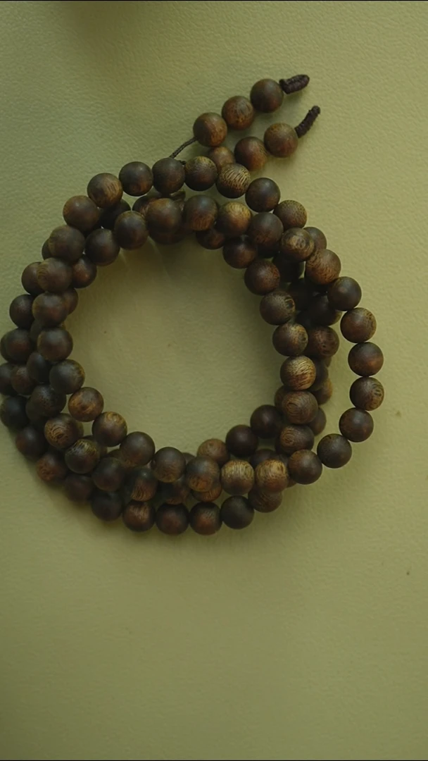 手串沉香8mm圆珠多圈绿奇楠留疤虫漏95沉