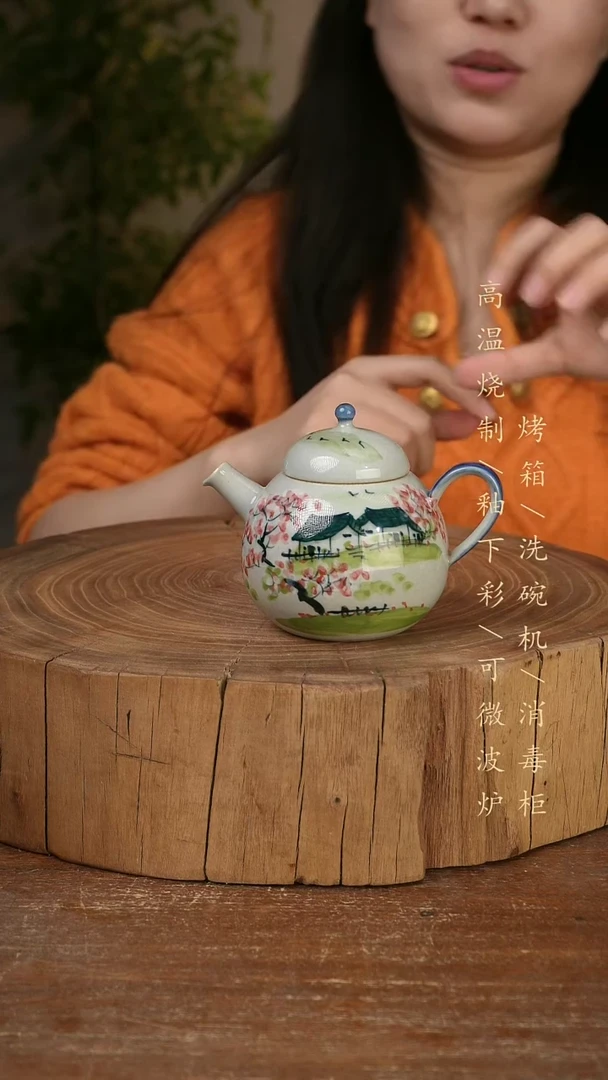 碗瓷景德镇手工手绘高温瓷釉下彩