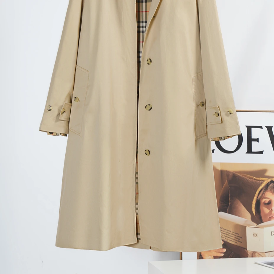 Bing Studios｜格纹可拆卸连帽轻便卡姆登风衣女24-223