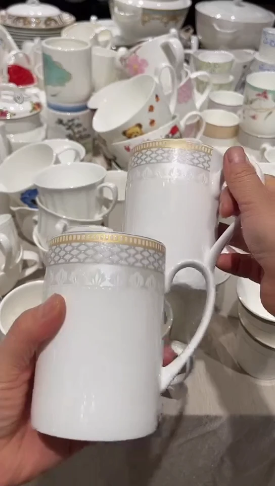 瓷马克杯2个送2个盖子
