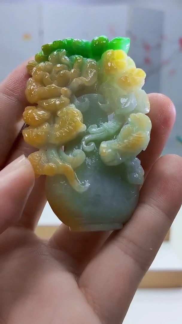 未镶嵌定制翡翠4688bb-毛货挂件68