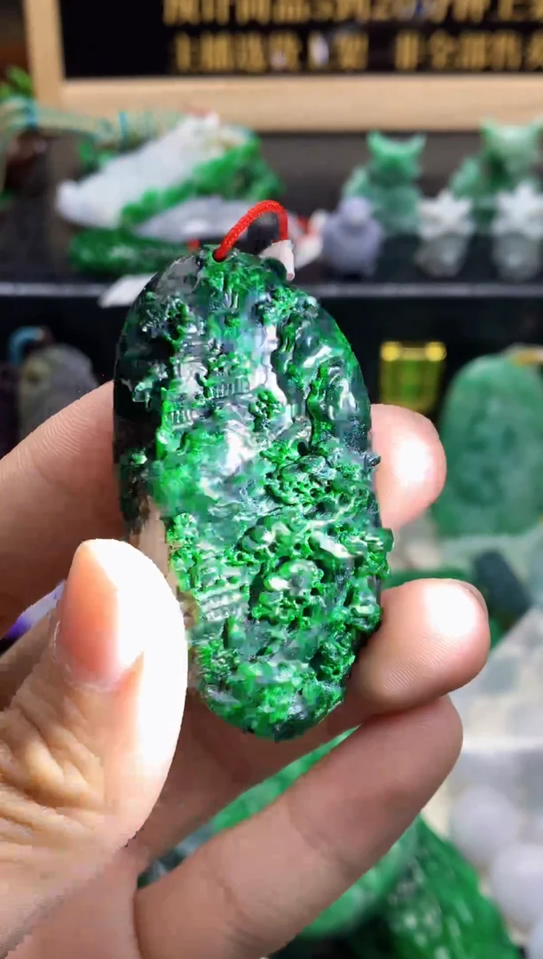 颈饰未镶嵌翡翠天然缅甸翡翠A货
