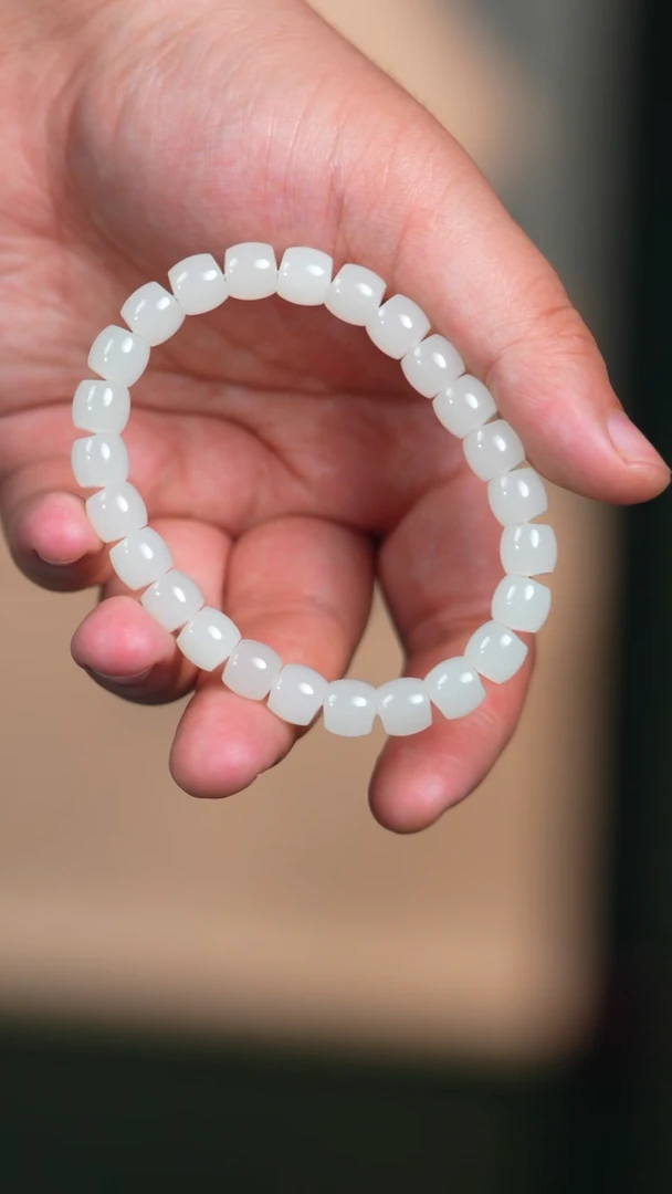 未镶嵌手链和田玉8mm黑山