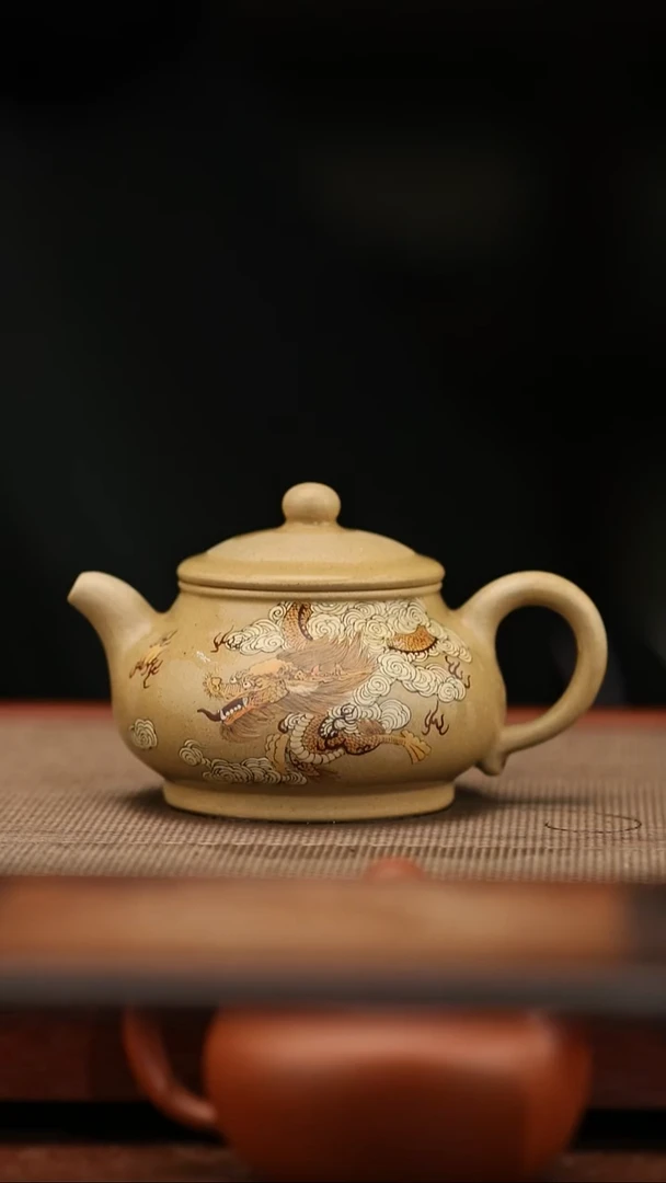 茶壶紫砂190毫升 潘壶 段泥 龙