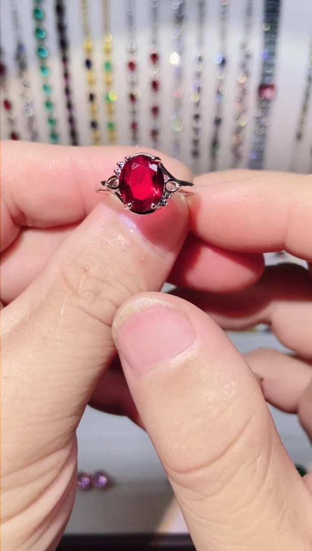 银S925镶嵌耳饰托帕石1