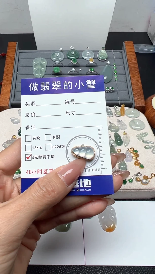 颈饰银S925镶嵌翡翠（38号链接）纯天然A货缅甸翡翠豆子（潘拉拉）