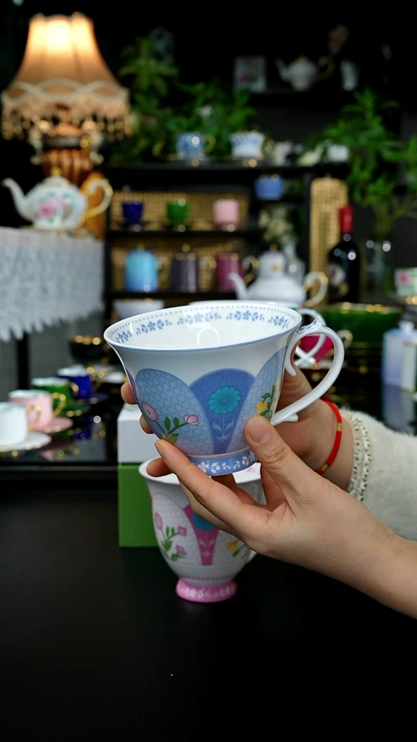 瑰宝大丽花奶杯（紫色）400ML