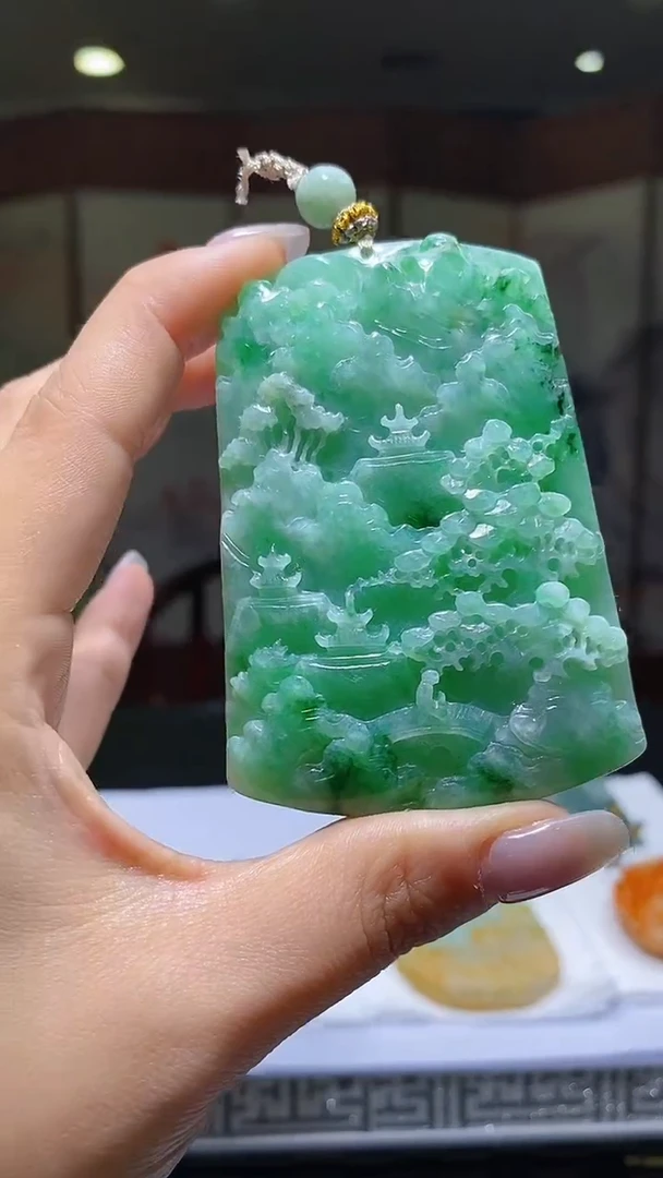 定制翡翠未镶嵌38/0508/W/山水