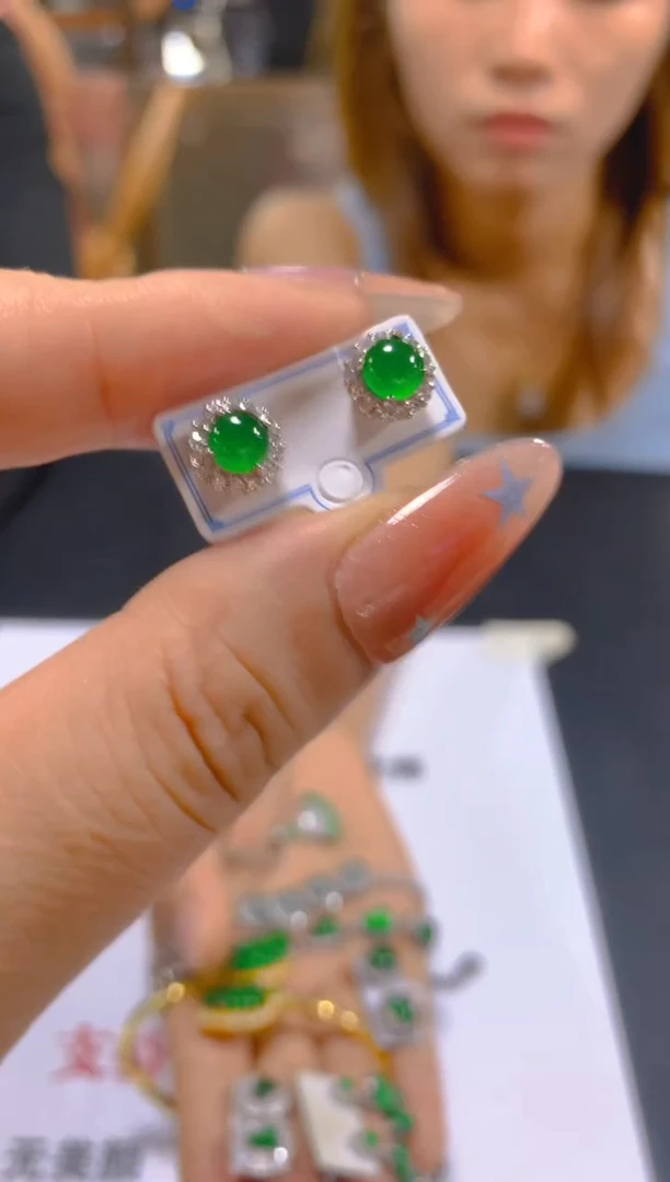 翡翠未镶嵌耳饰0583001517多样性发一