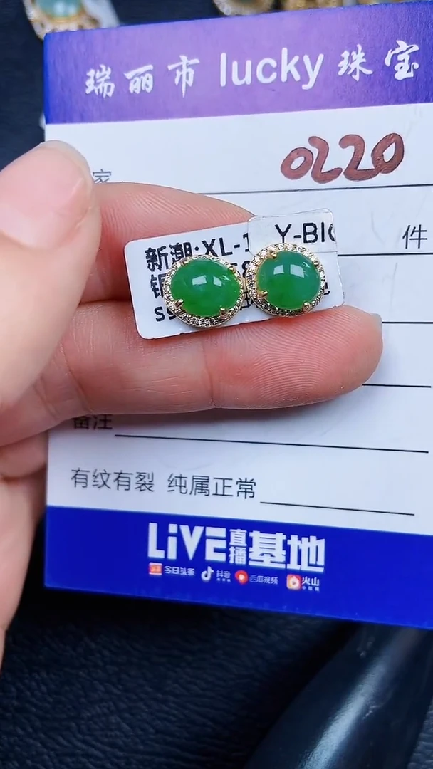 颈饰银S925镶嵌翡翠0220