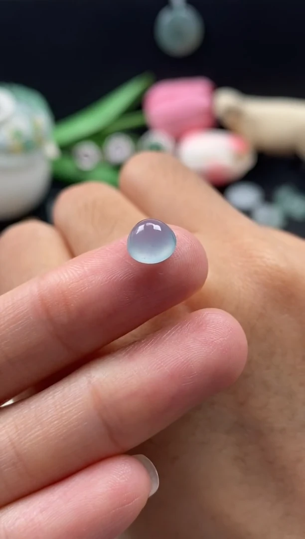 【闪购商品】翡翠颈饰未镶嵌翡翠冰紫蛋面