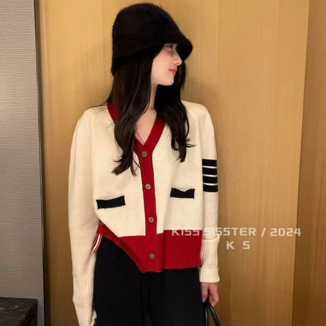 【樾织专属】【tb原单】高奢同款设计四道杠经典时尚开衫针 织衫