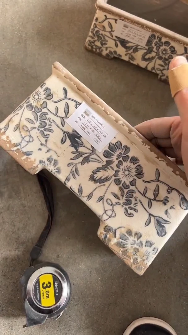 【闪购商品】陶瓷花盆高22cm内口19*8.5cm