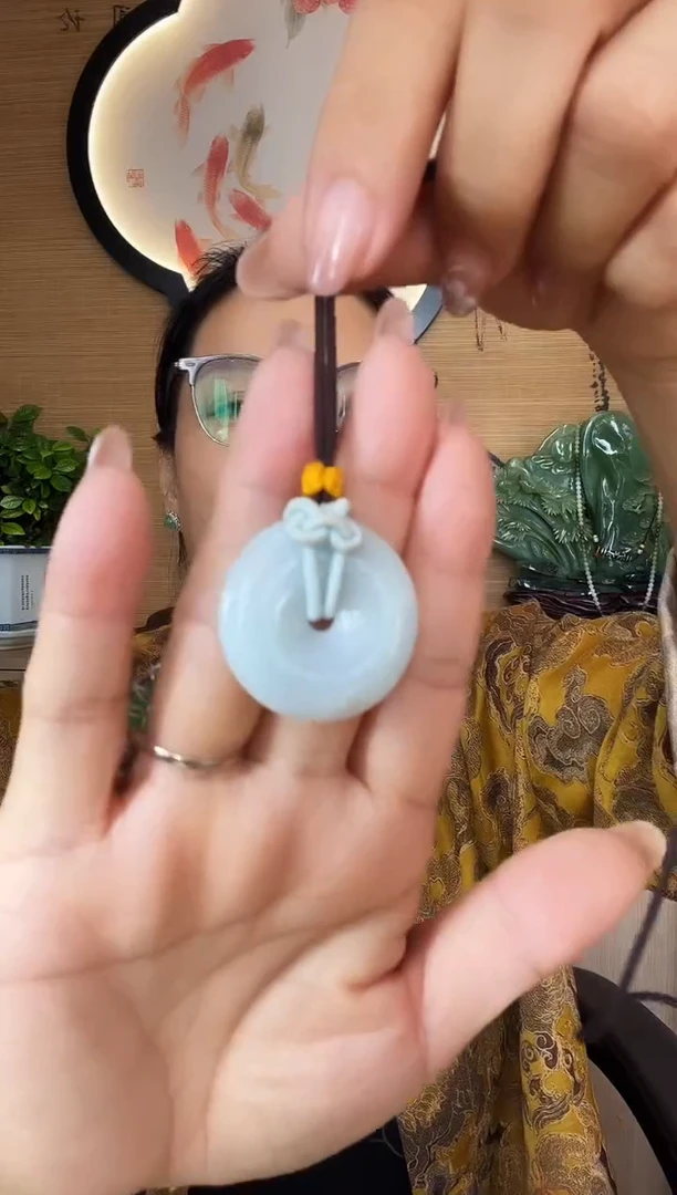颈饰未镶嵌翡翠天然翡翠平安扣吊坠