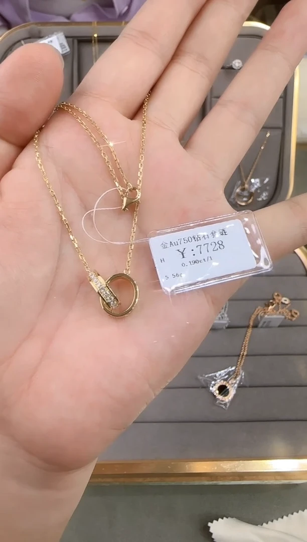 颈饰18K金镶嵌钻石6415